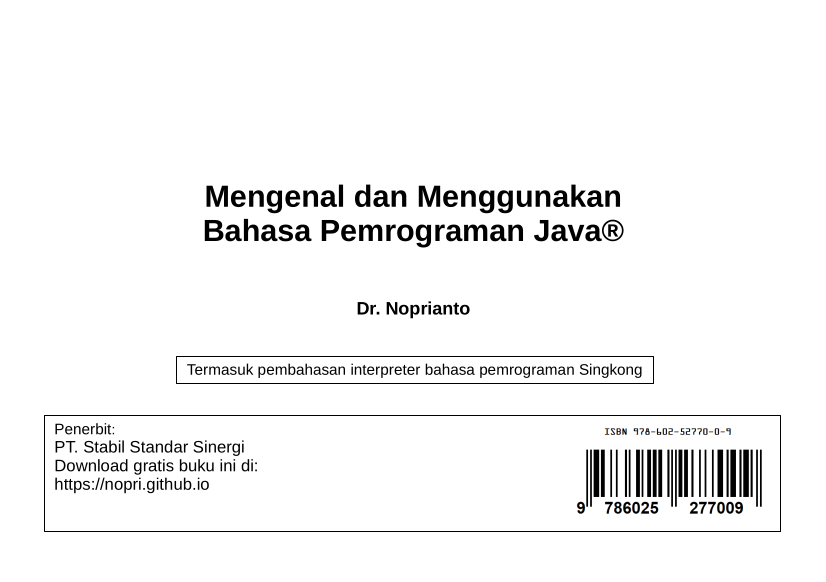 Mengenal dan Menggunakan Bahasa Pemrograman Java